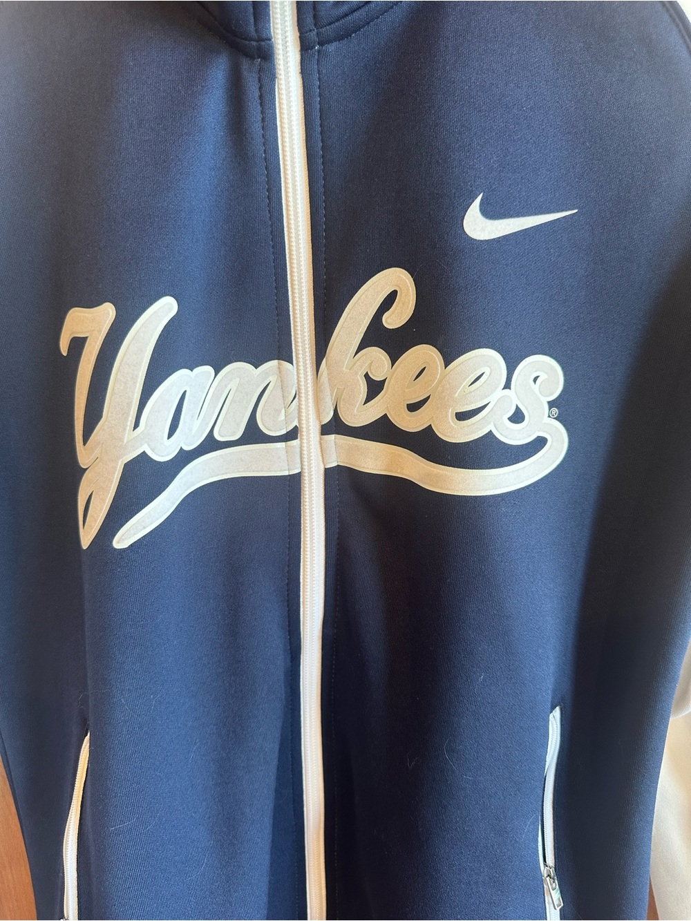 Nike Navy and White Yankees Track Jacket - Picture 3 of 6